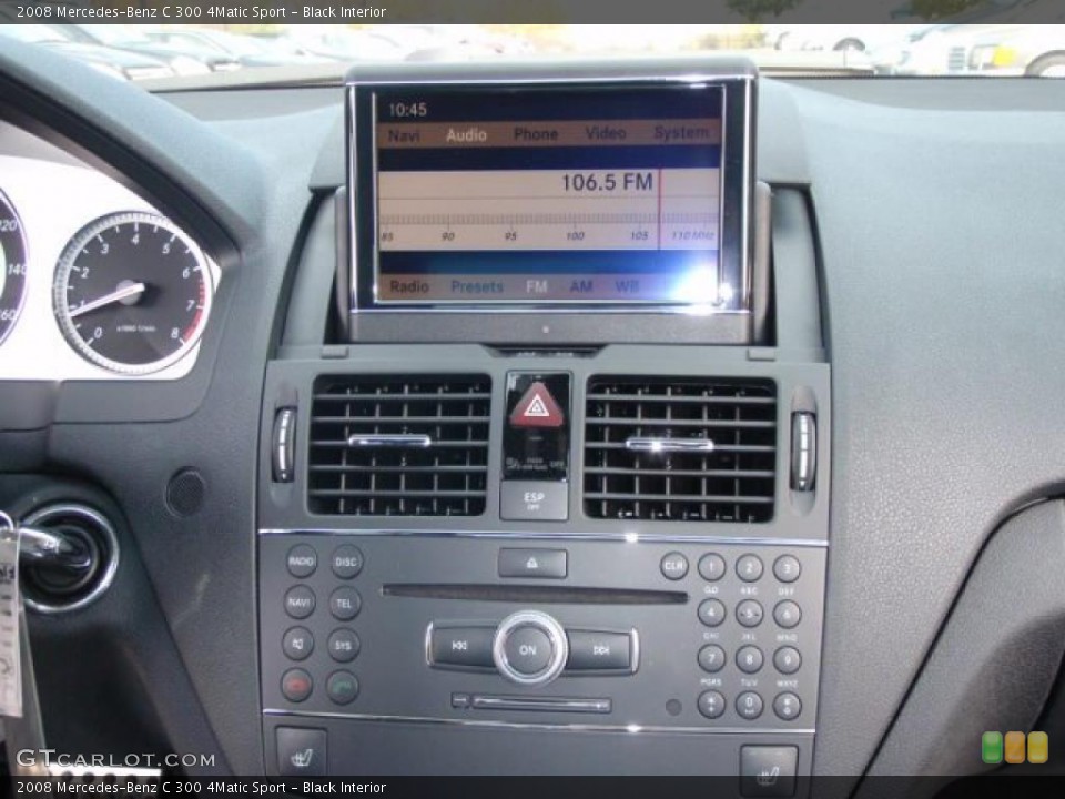 Black Interior Controls for the 2008 Mercedes-Benz C 300 4Matic Sport #37989073