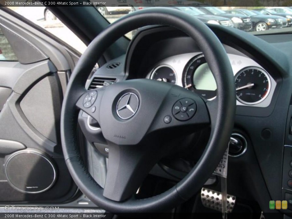 Black Interior Steering Wheel for the 2008 Mercedes-Benz C 300 4Matic Sport #37989089