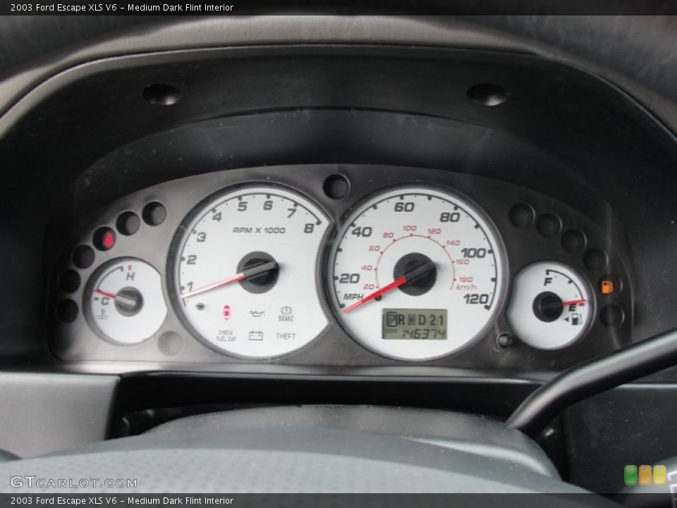 Medium Dark Flint Interior Gauges for the 2003 Ford Escape XLS V6 #37989697