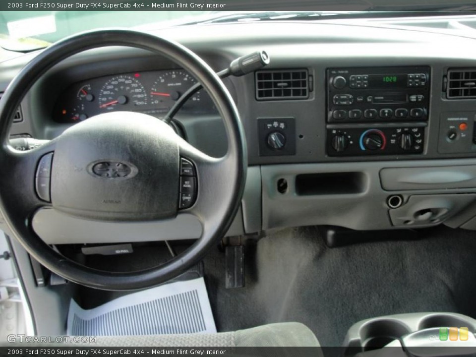 Medium Flint Grey Interior Dashboard for the 2003 Ford F250 Super Duty FX4 SuperCab 4x4 #37991517