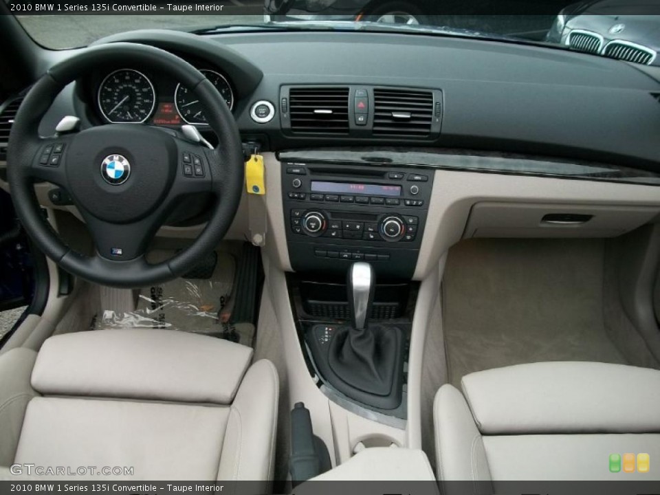 Taupe Interior Dashboard for the 2010 BMW 1 Series 135i Convertible #37991713