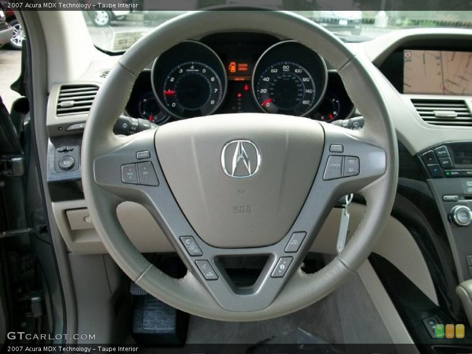 Taupe Interior Steering Wheel for the 2007 Acura MDX Technology #37992833