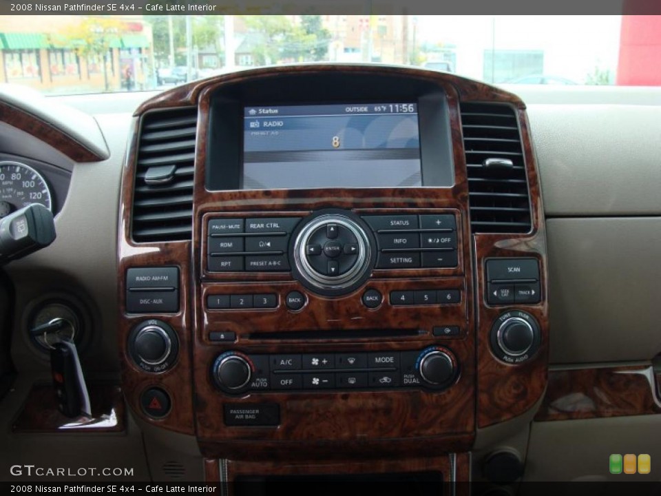 Cafe Latte Interior Controls for the 2008 Nissan Pathfinder SE 4x4 #37993277