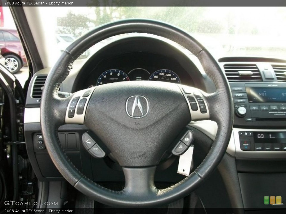 Ebony Interior Steering Wheel for the 2008 Acura TSX Sedan #37994573