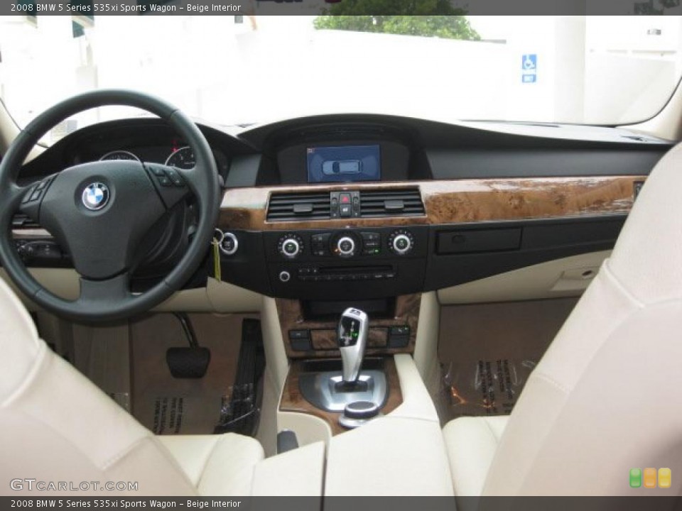 Beige Interior Dashboard for the 2008 BMW 5 Series 535xi Sports Wagon #37996585