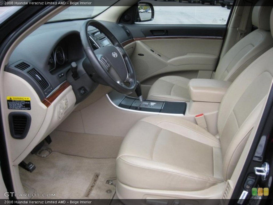 Beige Interior Photo for the 2008 Hyundai Veracruz Limited AWD #37997301