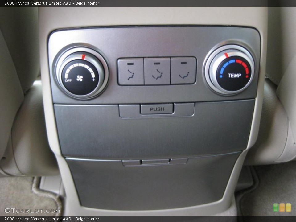 Beige Interior Controls for the 2008 Hyundai Veracruz Limited AWD #37997477