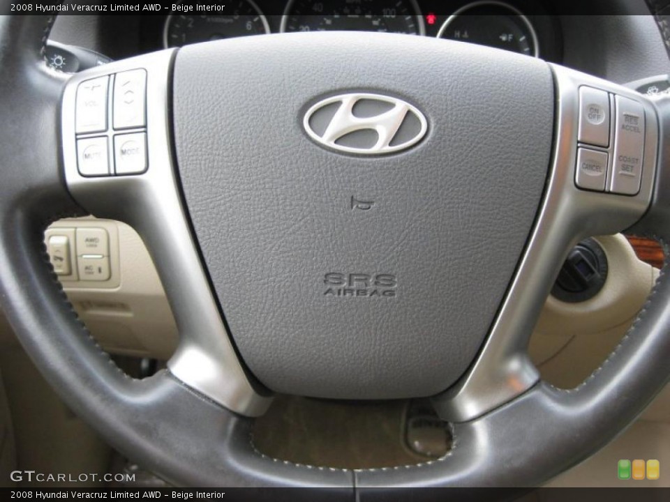 Beige Interior Controls for the 2008 Hyundai Veracruz Limited AWD #37997545
