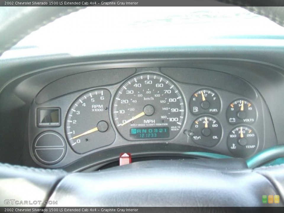 Graphite Gray Interior Gauges for the 2002 Chevrolet Silverado 1500 LS Extended Cab 4x4 #38000546