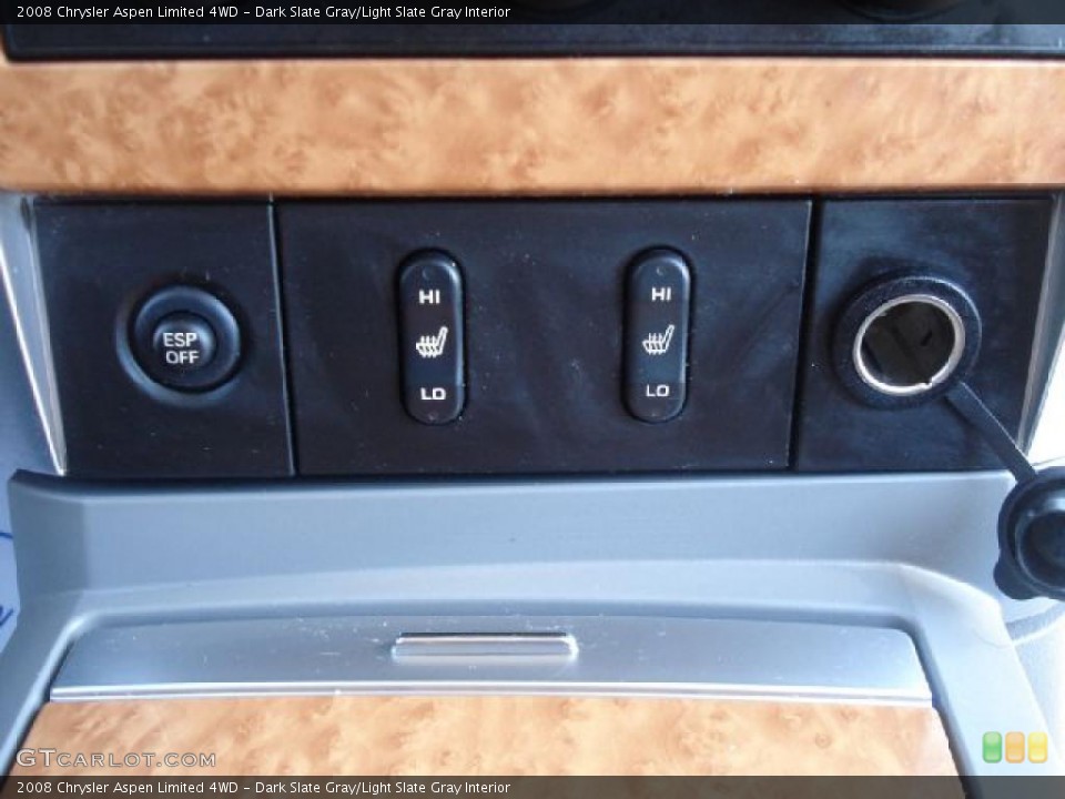 Dark Slate Gray/Light Slate Gray Interior Controls for the 2008 Chrysler Aspen Limited 4WD #38002082