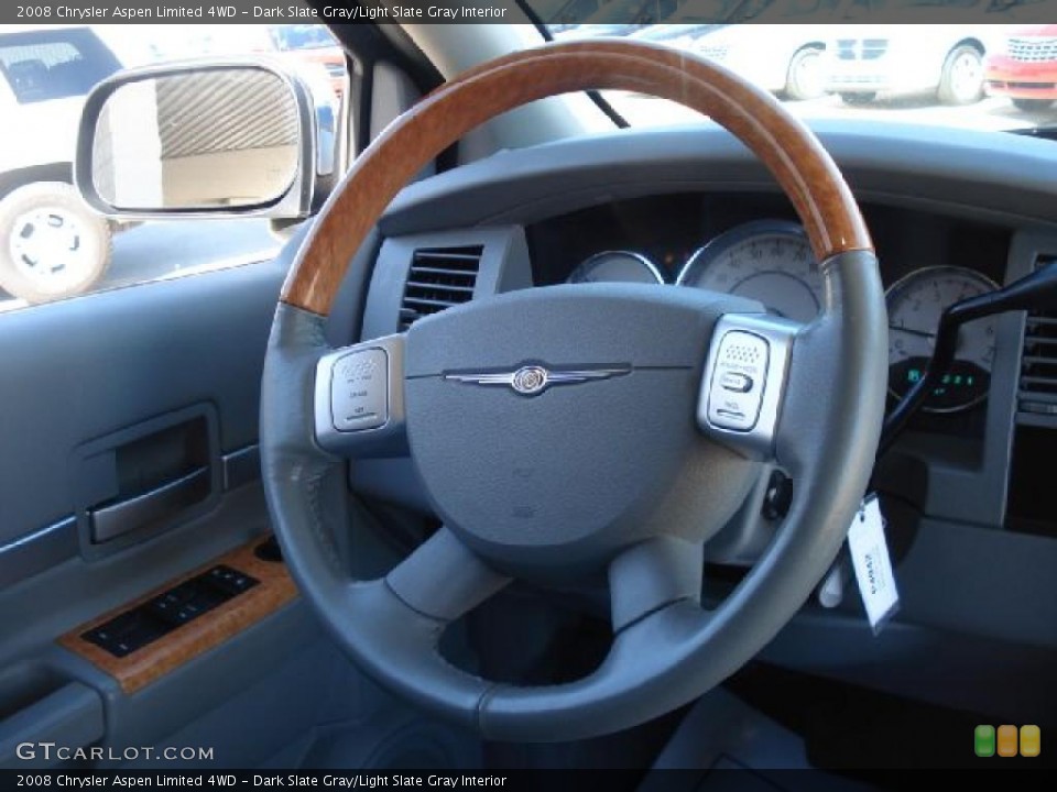 Dark Slate Gray/Light Slate Gray Interior Steering Wheel for the 2008 Chrysler Aspen Limited 4WD #38002274