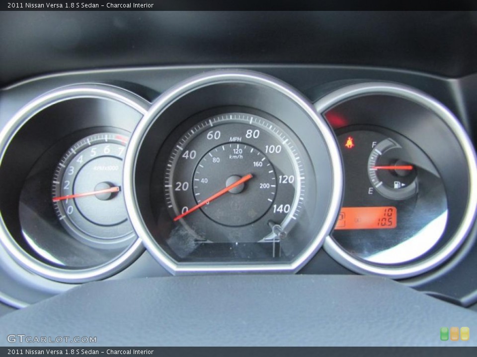 Charcoal Interior Gauges for the 2011 Nissan Versa 1.8 S Sedan #38004202