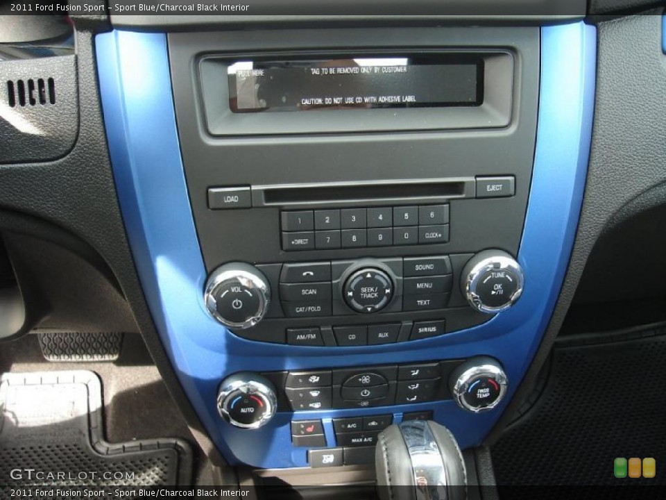 Sport Blue/Charcoal Black Interior Controls for the 2011 Ford Fusion Sport #38005550