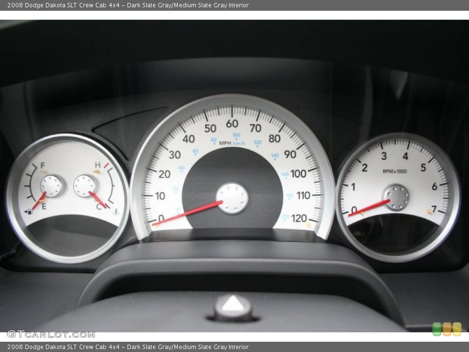 Dark Slate Gray/Medium Slate Gray Interior Gauges for the 2008 Dodge Dakota SLT Crew Cab 4x4 #38005658
