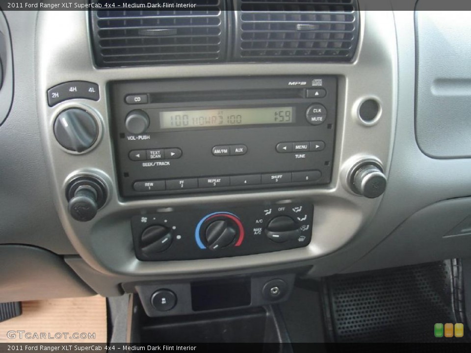 Medium Dark Flint Interior Controls for the 2011 Ford Ranger XLT SuperCab 4x4 #38005910