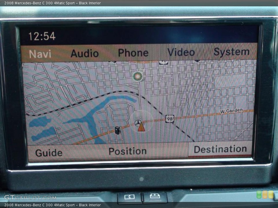Black Interior Navigation for the 2008 Mercedes-Benz C 300 4Matic Sport #38006230