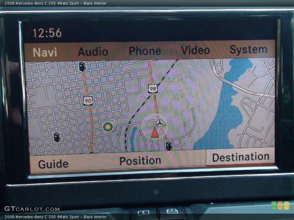 Black Interior Navigation for the 2008 Mercedes-Benz C 300 4Matic Sport #38006258