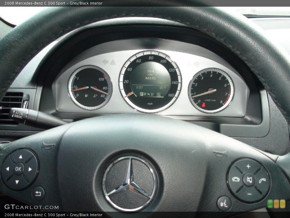 Grey/Black Interior Controls for the 2008 Mercedes-Benz C 300 Sport #38006642
