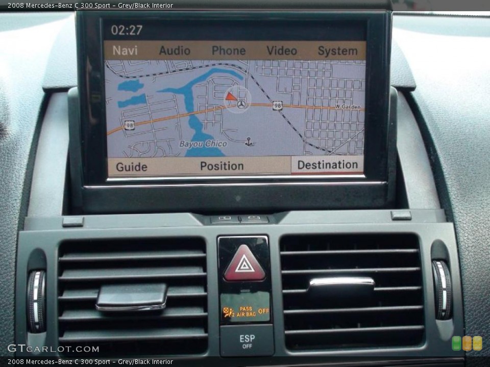 Grey/Black Interior Navigation for the 2008 Mercedes-Benz C 300 Sport #38006670