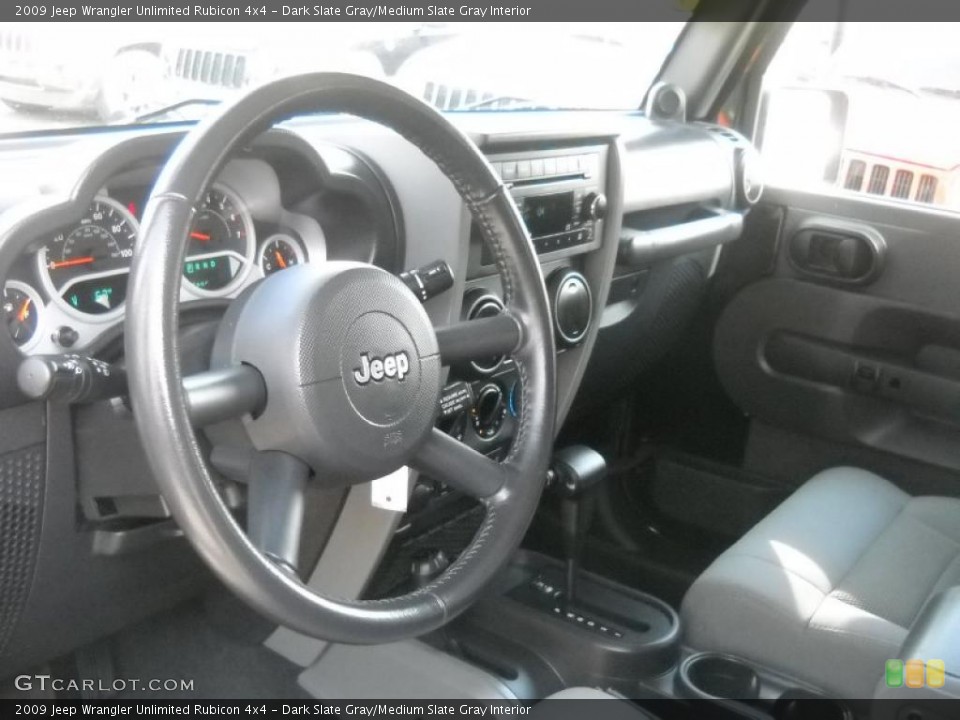 Dark Slate Gray/Medium Slate Gray Interior Photo for the 2009 Jeep Wrangler Unlimited Rubicon 4x4 #38008157