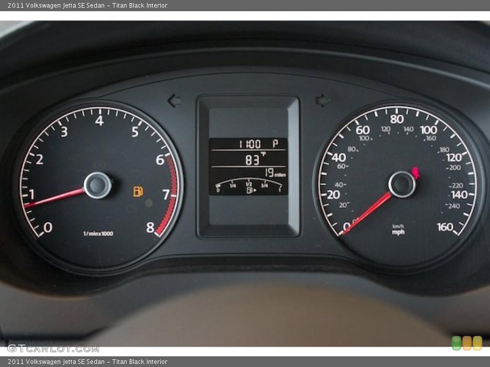 Titan Black Interior Gauges for the 2011 Volkswagen Jetta SE Sedan #38008661