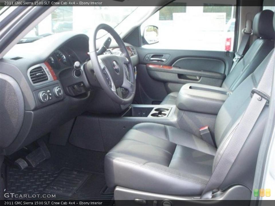 Ebony Interior Photo for the 2011 GMC Sierra 1500 SLT Crew Cab 4x4 #38010812