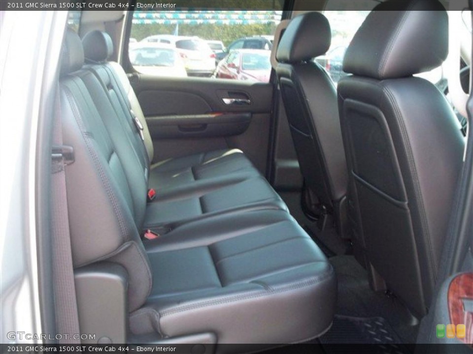 Ebony Interior Photo for the 2011 GMC Sierra 1500 SLT Crew Cab 4x4 #38010872