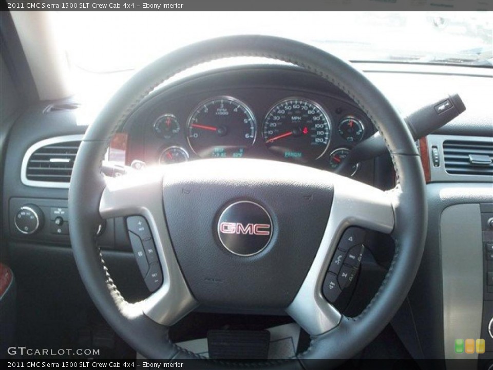 Ebony Interior Steering Wheel for the 2011 GMC Sierra 1500 SLT Crew Cab 4x4 #38010932