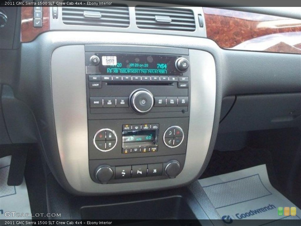Ebony Interior Controls for the 2011 GMC Sierra 1500 SLT Crew Cab 4x4 #38010948