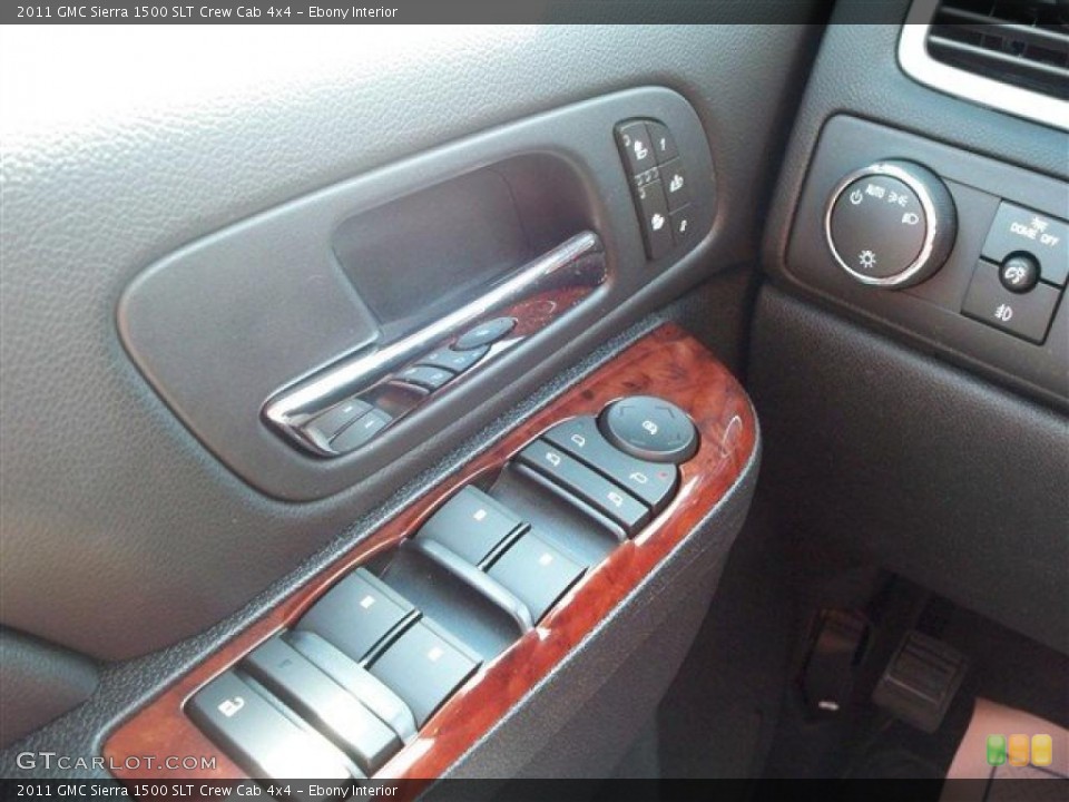 Ebony Interior Controls for the 2011 GMC Sierra 1500 SLT Crew Cab 4x4 #38011008