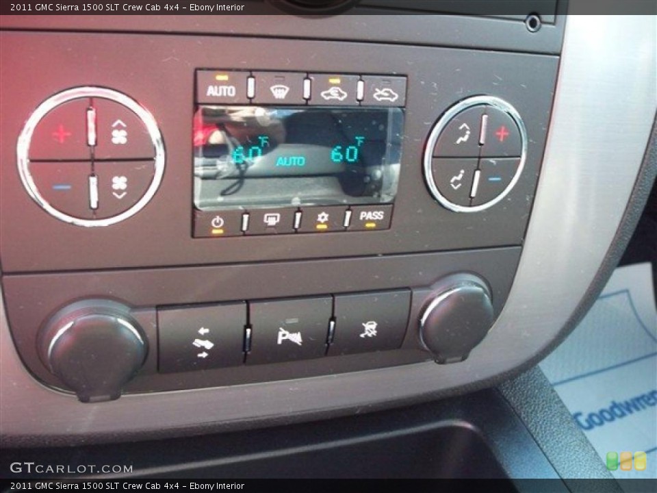 Ebony Interior Controls for the 2011 GMC Sierra 1500 SLT Crew Cab 4x4 #38011072