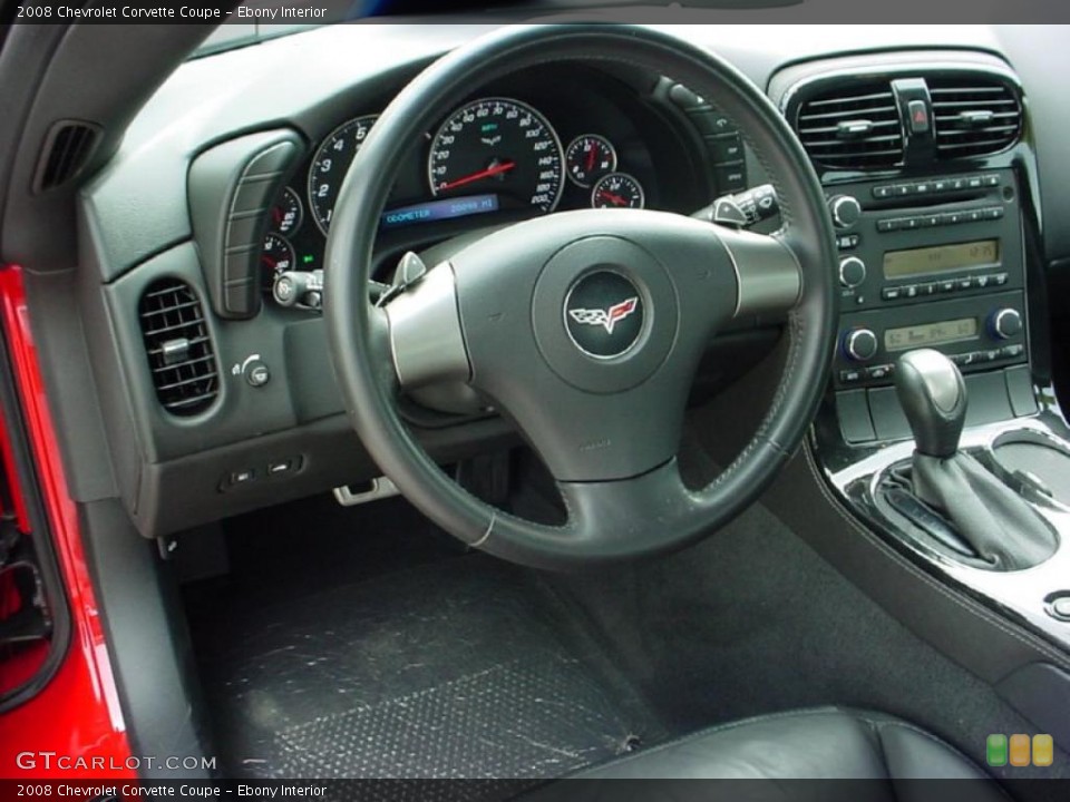 Ebony Interior Photo for the 2008 Chevrolet Corvette Coupe #38011440