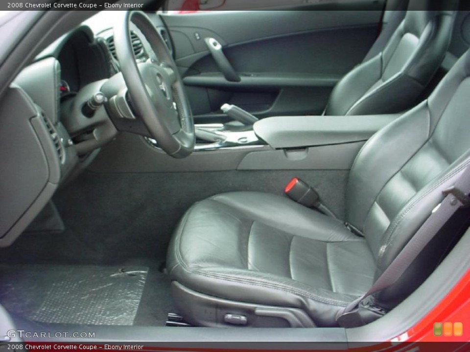 Ebony Interior Photo for the 2008 Chevrolet Corvette Coupe #38011456