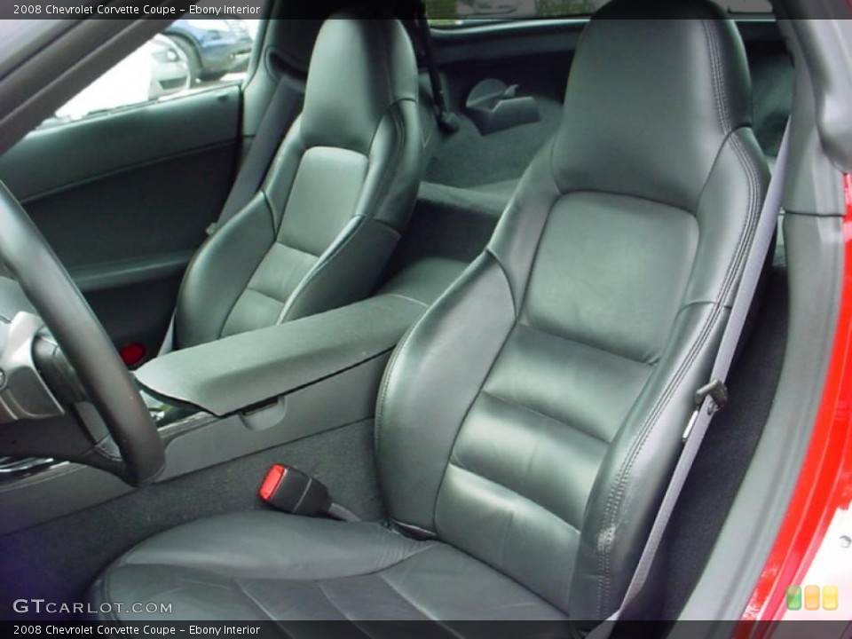 Ebony Interior Photo for the 2008 Chevrolet Corvette Coupe #38011472