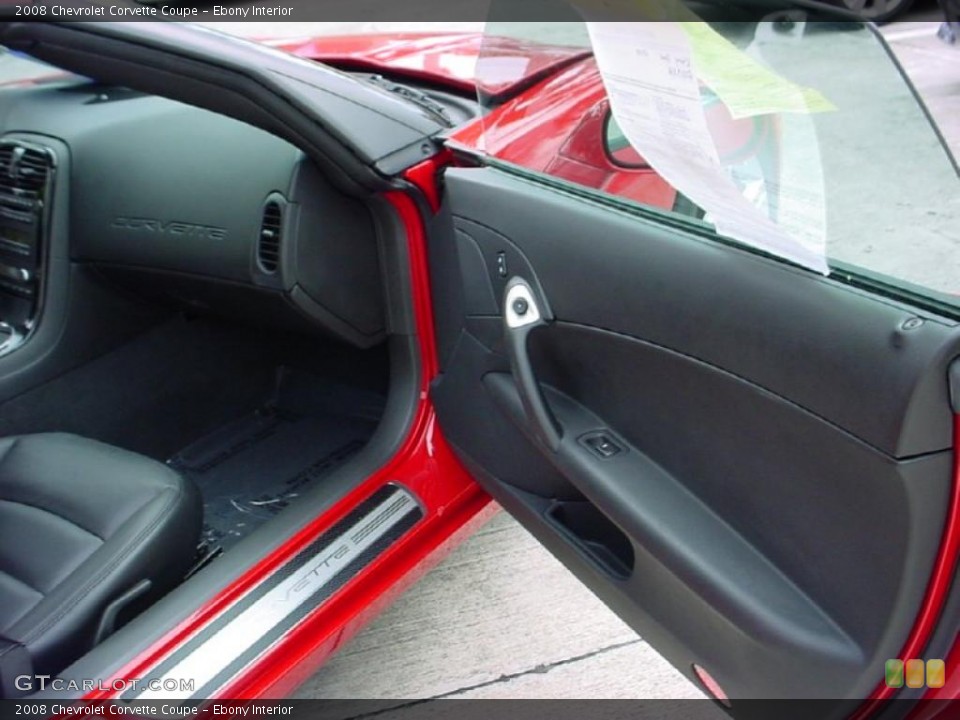 Ebony Interior Photo for the 2008 Chevrolet Corvette Coupe #38011488
