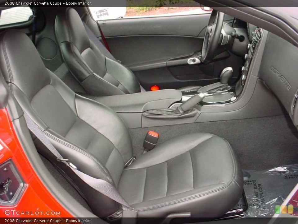 Ebony Interior Photo for the 2008 Chevrolet Corvette Coupe #38011500