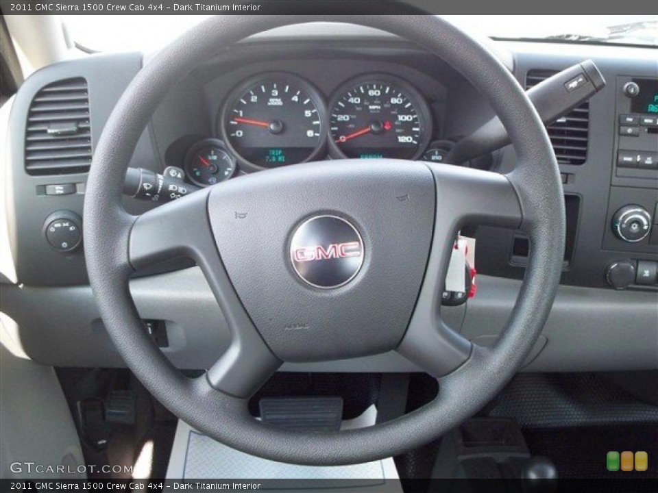 Dark Titanium Interior Steering Wheel for the 2011 GMC Sierra 1500 Crew Cab 4x4 #38011708