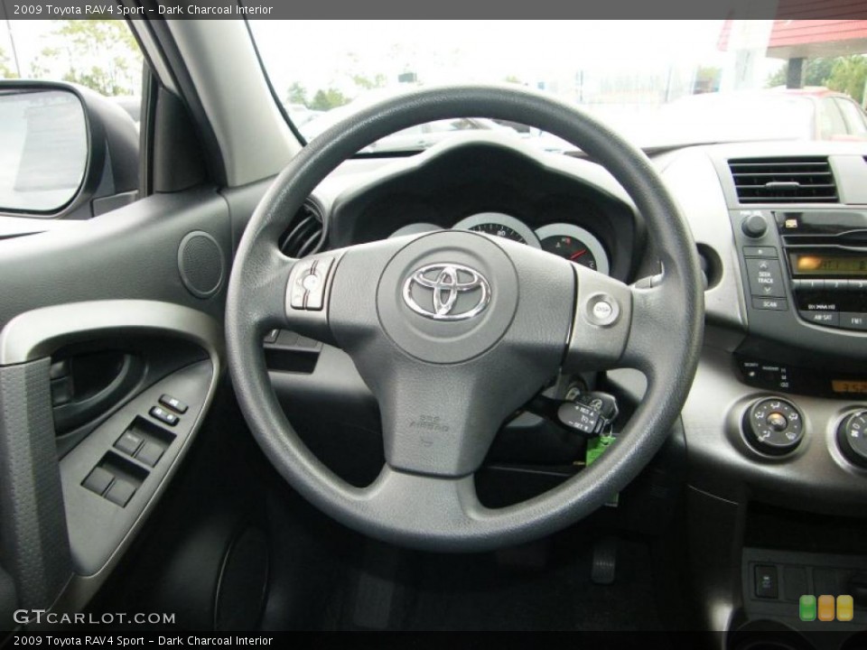 Dark Charcoal Interior Steering Wheel for the 2009 Toyota RAV4 Sport #38011912