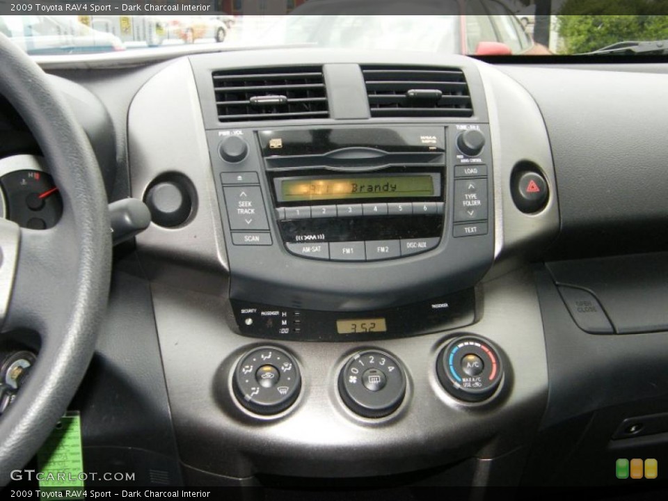 Dark Charcoal Interior Controls for the 2009 Toyota RAV4 Sport #38011928