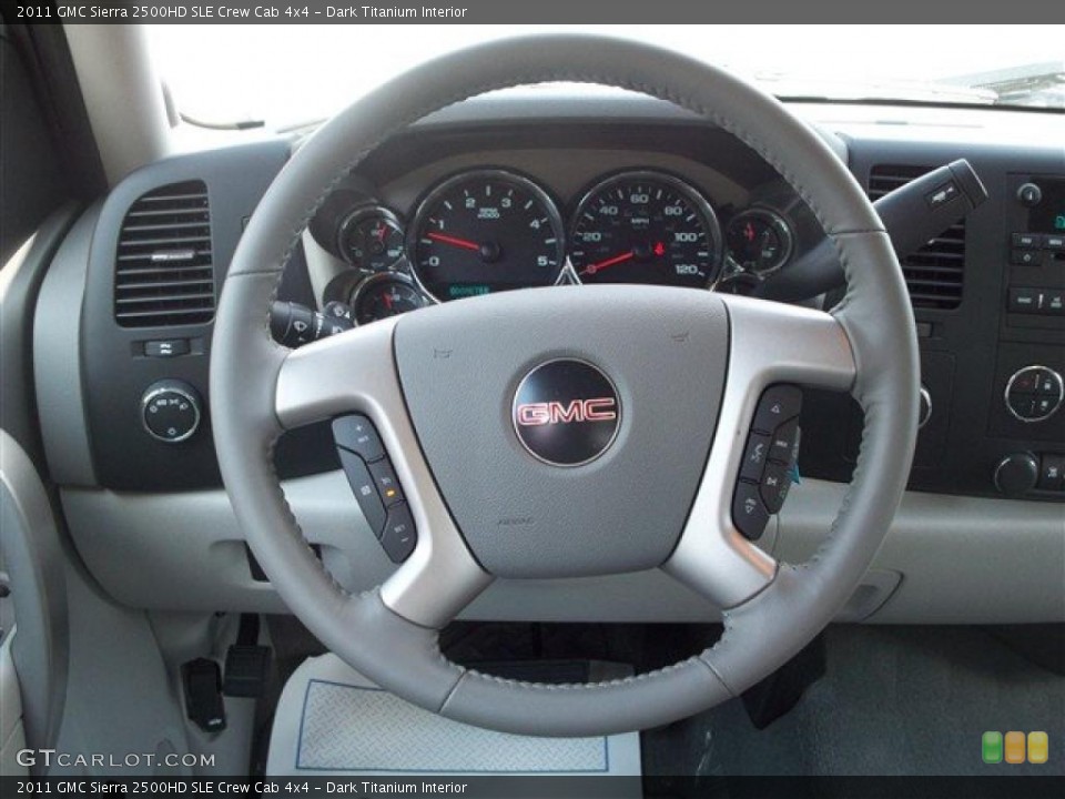 Dark Titanium Interior Steering Wheel for the 2011 GMC Sierra 2500HD SLE Crew Cab 4x4 #38012088