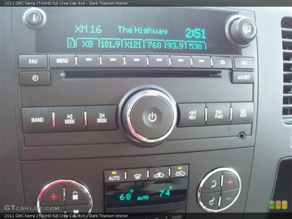 Dark Titanium Interior Controls for the 2011 GMC Sierra 2500HD SLE Crew Cab 4x4 #38012204
