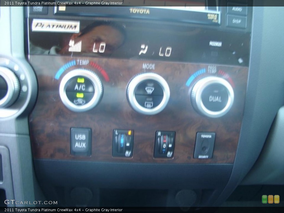 Graphite Gray Interior Controls for the 2011 Toyota Tundra Platinum CrewMax 4x4 #38012612