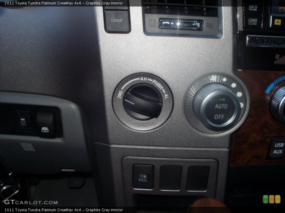 Graphite Gray Interior Controls for the 2011 Toyota Tundra Platinum CrewMax 4x4 #38012656