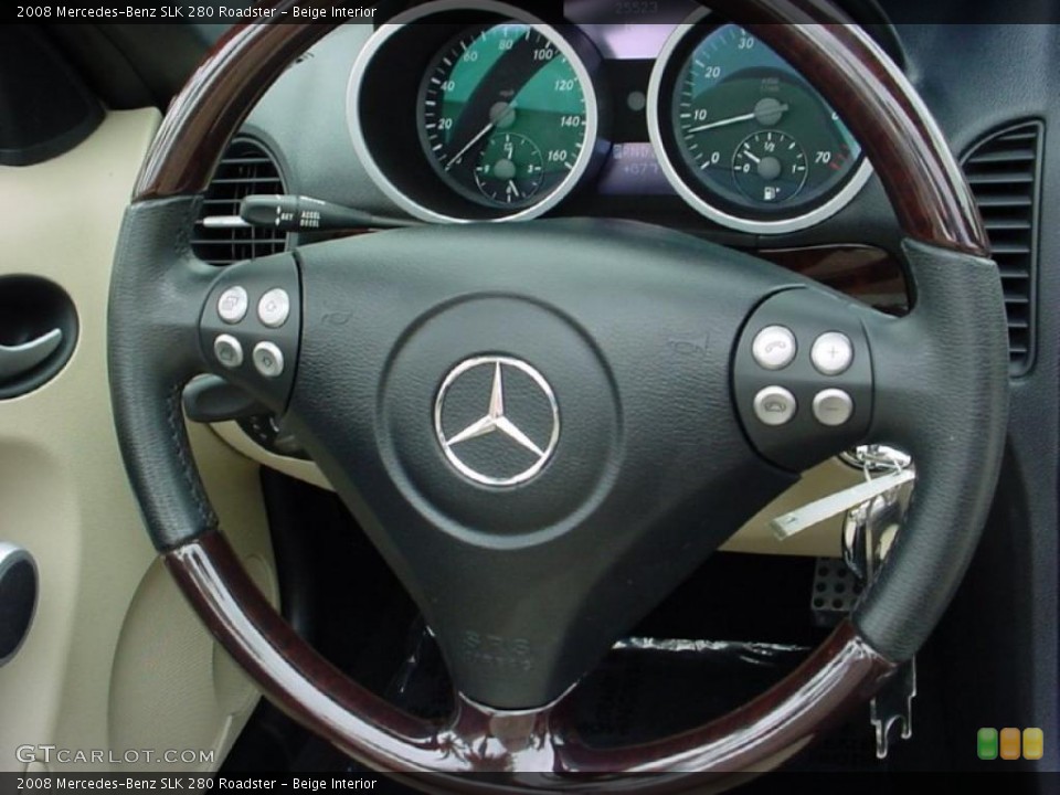 Beige Interior Steering Wheel for the 2008 Mercedes-Benz SLK 280 Roadster #38014216