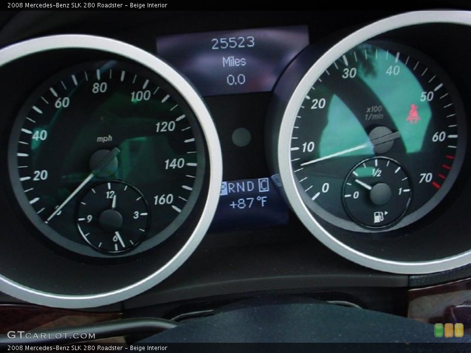 Beige Interior Gauges for the 2008 Mercedes-Benz SLK 280 Roadster #38014304