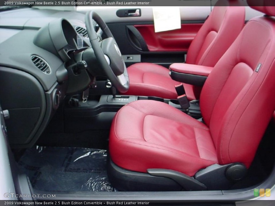 Blush Red Leather Interior Photo for the 2009 Volkswagen New Beetle 2.5 Blush Edition Convertible #38014644