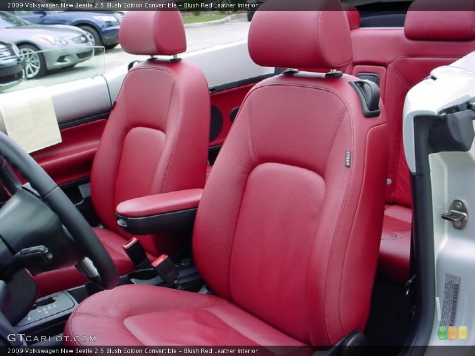 Blush Red Leather Interior Photo for the 2009 Volkswagen New Beetle 2.5 Blush Edition Convertible #38014660