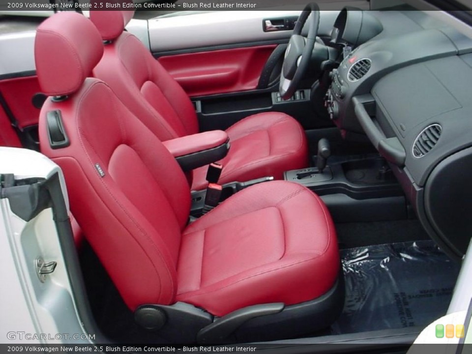 Blush Red Leather Interior Photo for the 2009 Volkswagen New Beetle 2.5 Blush Edition Convertible #38014692