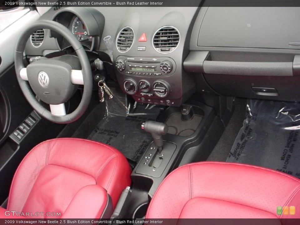 Blush Red Leather Interior Photo for the 2009 Volkswagen New Beetle 2.5 Blush Edition Convertible #38014756