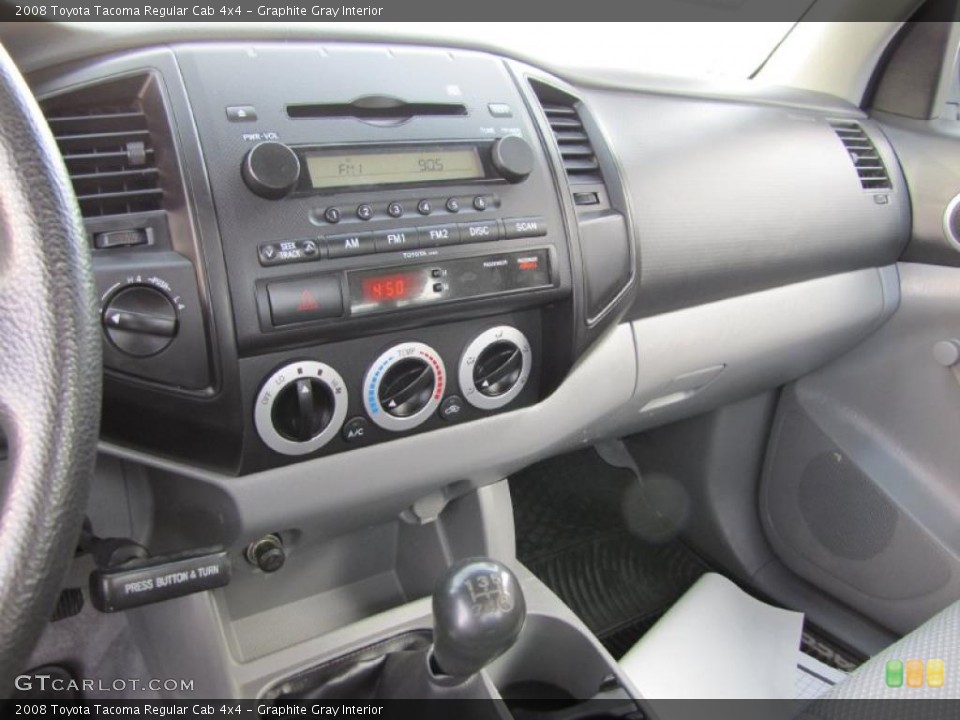 Graphite Gray Interior Controls for the 2008 Toyota Tacoma Regular Cab 4x4 #38015052